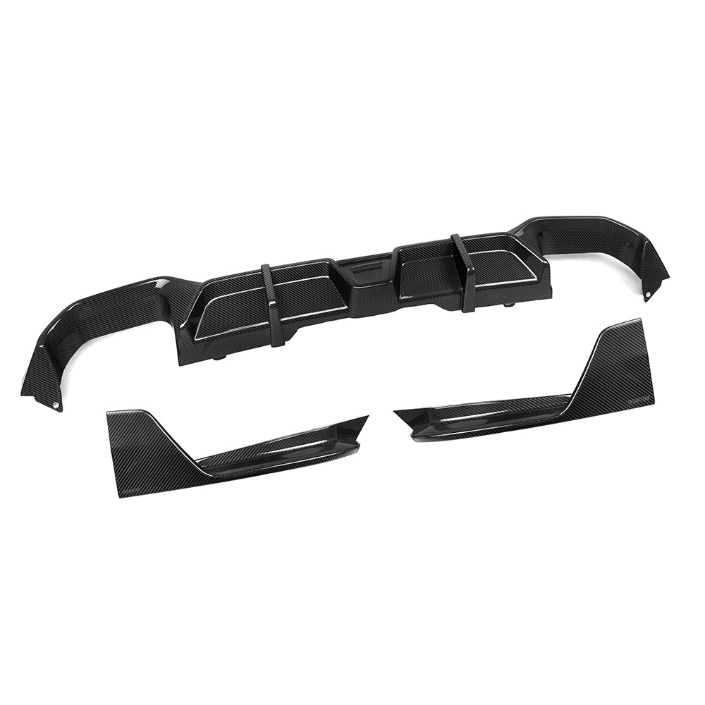SooQoo BMW X4 G02 FaceLift Rear Diffuser In Gloss Carbon Fibre