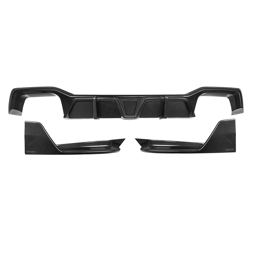 SooQoo BMW X4M F98 LCI Rear Diffuser In Gloss Carbon Fibre
