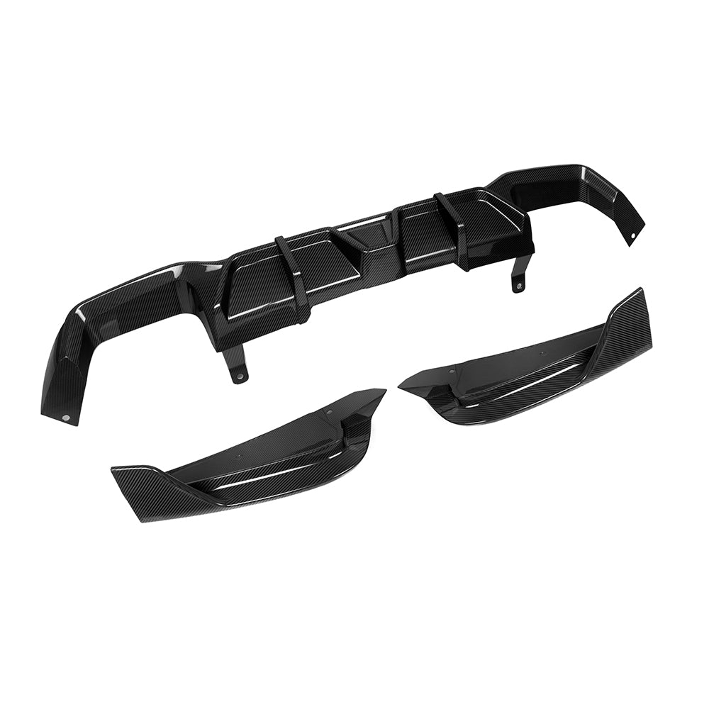 SooQoo BMW X4M F98 LCI Rear Diffuser In Gloss Carbon Fibre
