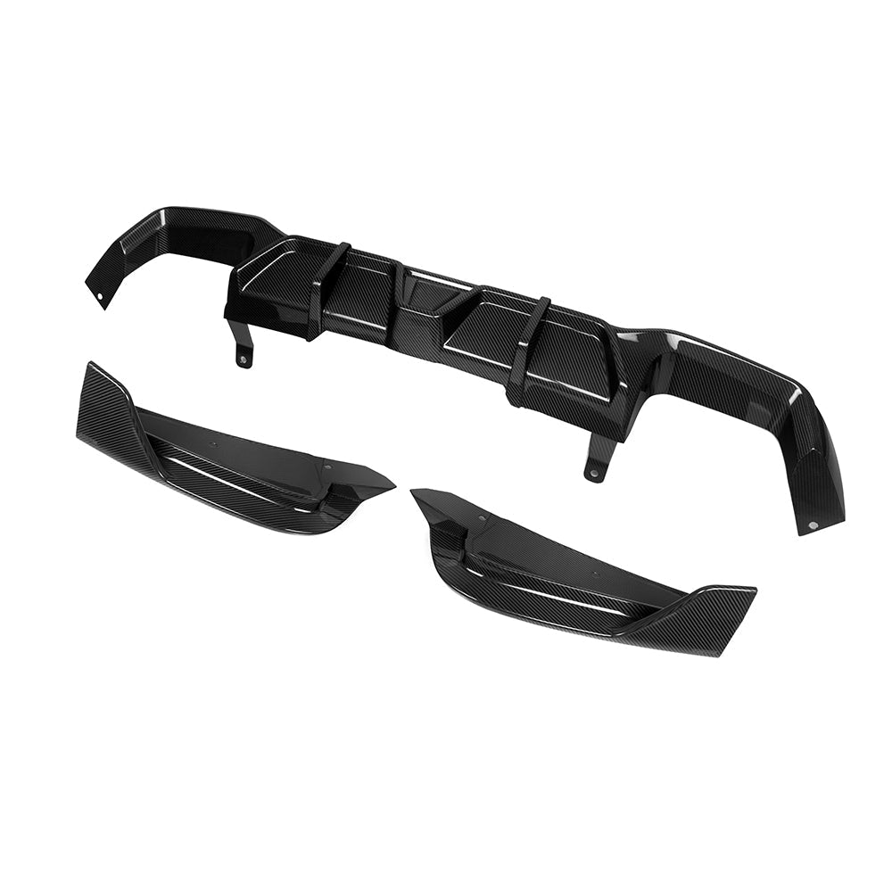 SooQoo BMW X4M F98 LCI Rear Diffuser In Gloss Carbon Fibre