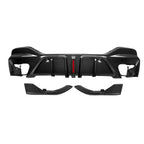 SooQoo BMW X6 G06 Rear Diffuser W/Brake Light In Gloss Carbon Fibre