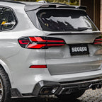 SooQoo BMW G05 X5 SQ Style Rear Diffuser In Gloss Carbon Fibre