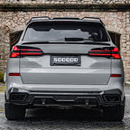 SooQoo BMW G05 X5 SQ Style Rear Diffuser In Gloss Carbon Fibre