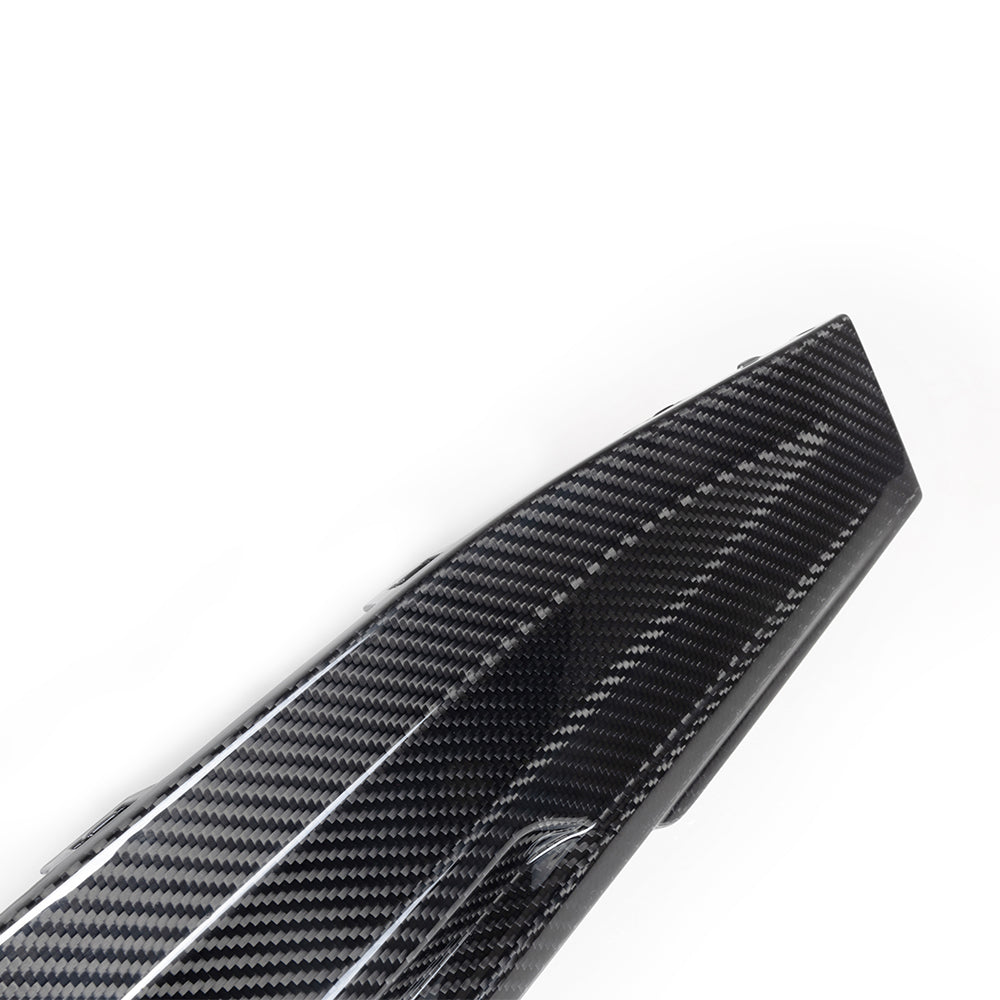 SooQoo BMW G80 & G81 M3 Rear Diffuser With Brake Light + Rear Splitters In Gloss Carbon Fibre