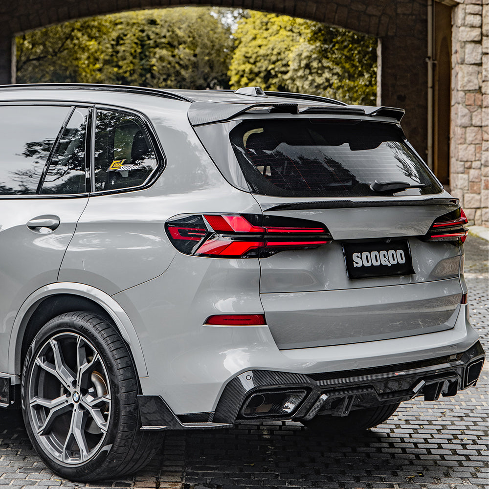 SooQoo BMW G05 X5 Rear Trunk Spoiler In Gloss Carbon Fibre