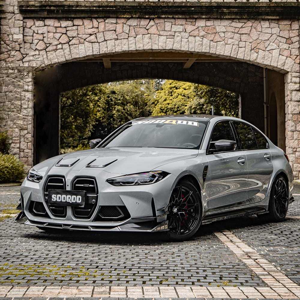 SooQoo BMW G80 G81 M3 Side Skirts In Gloss Carbon Fibre