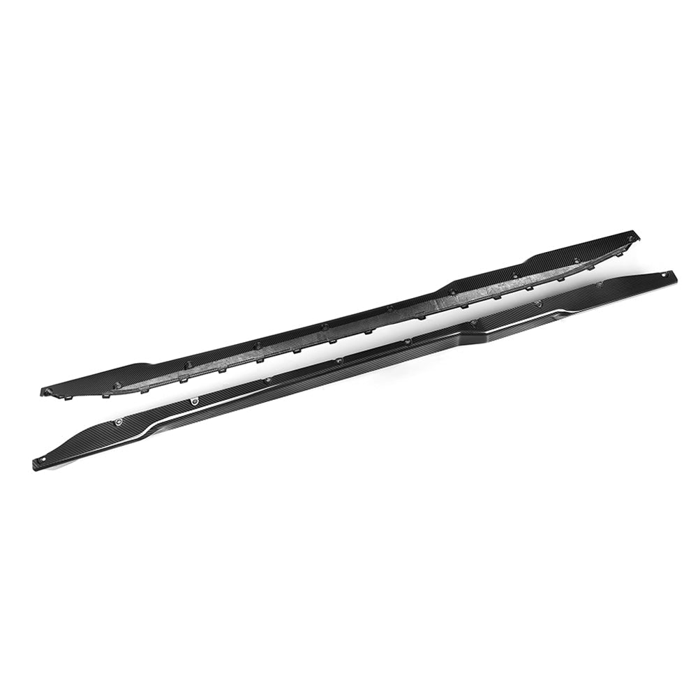 SooQoo BMW G80 G81 M3 Side Skirts In Gloss Carbon Fibre
