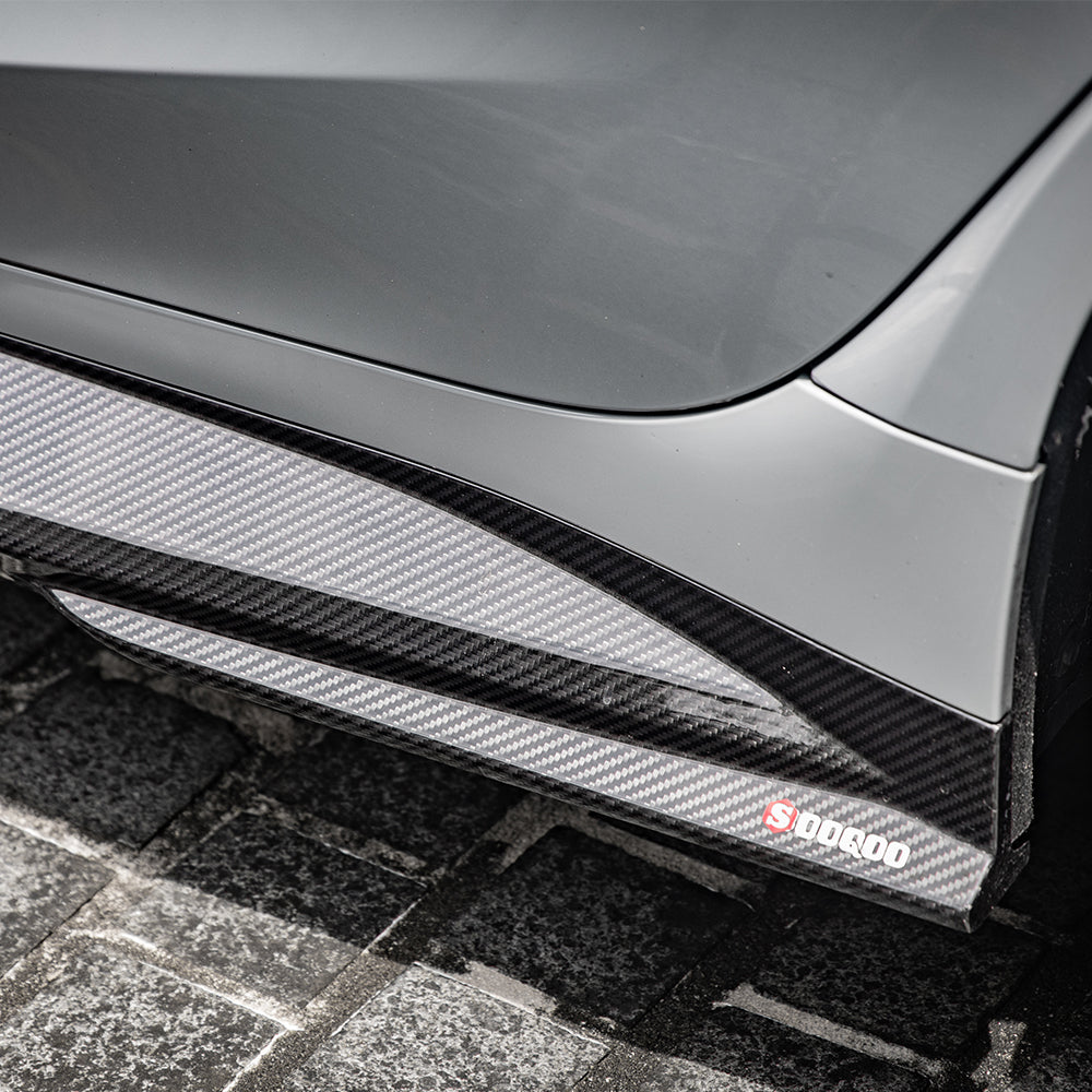 SooQoo BMW G80 G81 M3 Side Skirts In Gloss Carbon Fibre