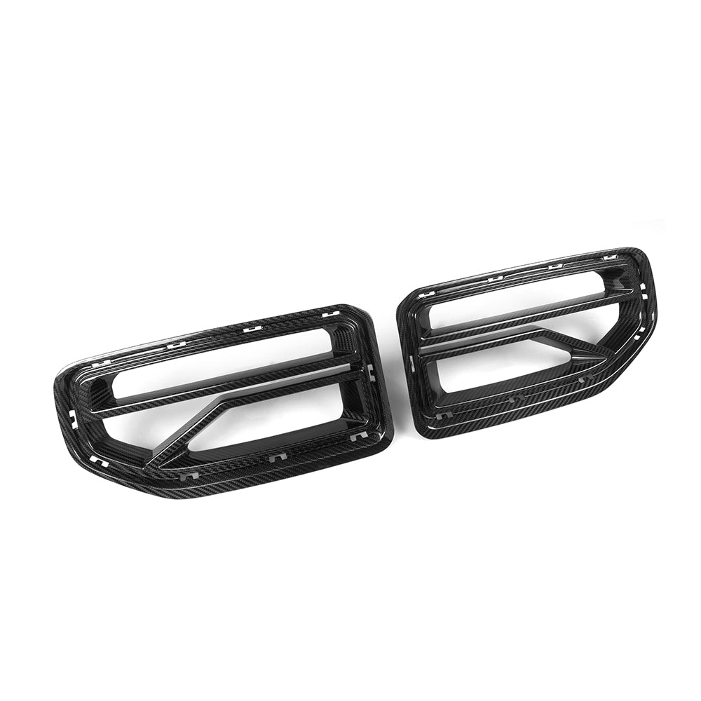 SooQoo BMW G87 M2 SQ-V Front Grilles In Gloss Carbon Fibre