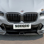 SooQoo V2 BMW X3 G01 X4 G02 LCI Front Lip In Gloss Carbon Fibre