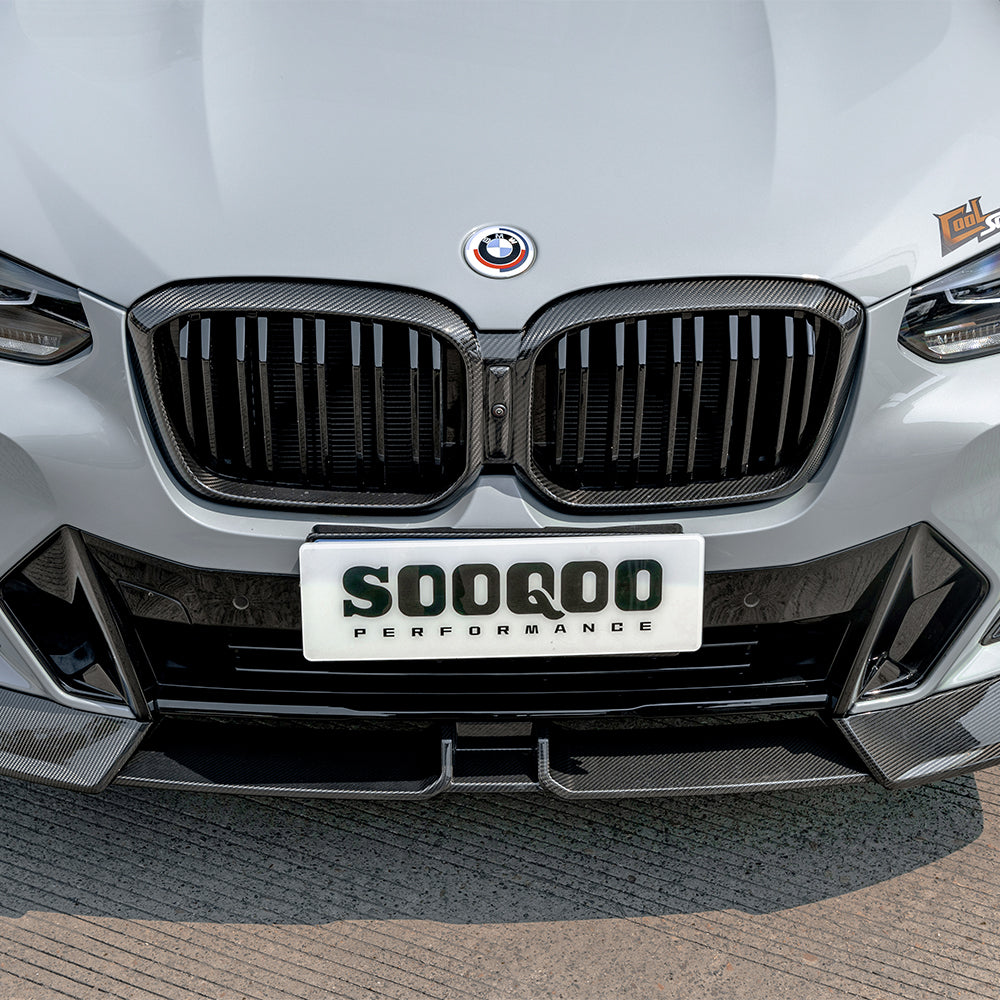 SooQoo V2 BMW X3 G01 X4 G02 LCI Front Lip In Gloss Carbon Fibre