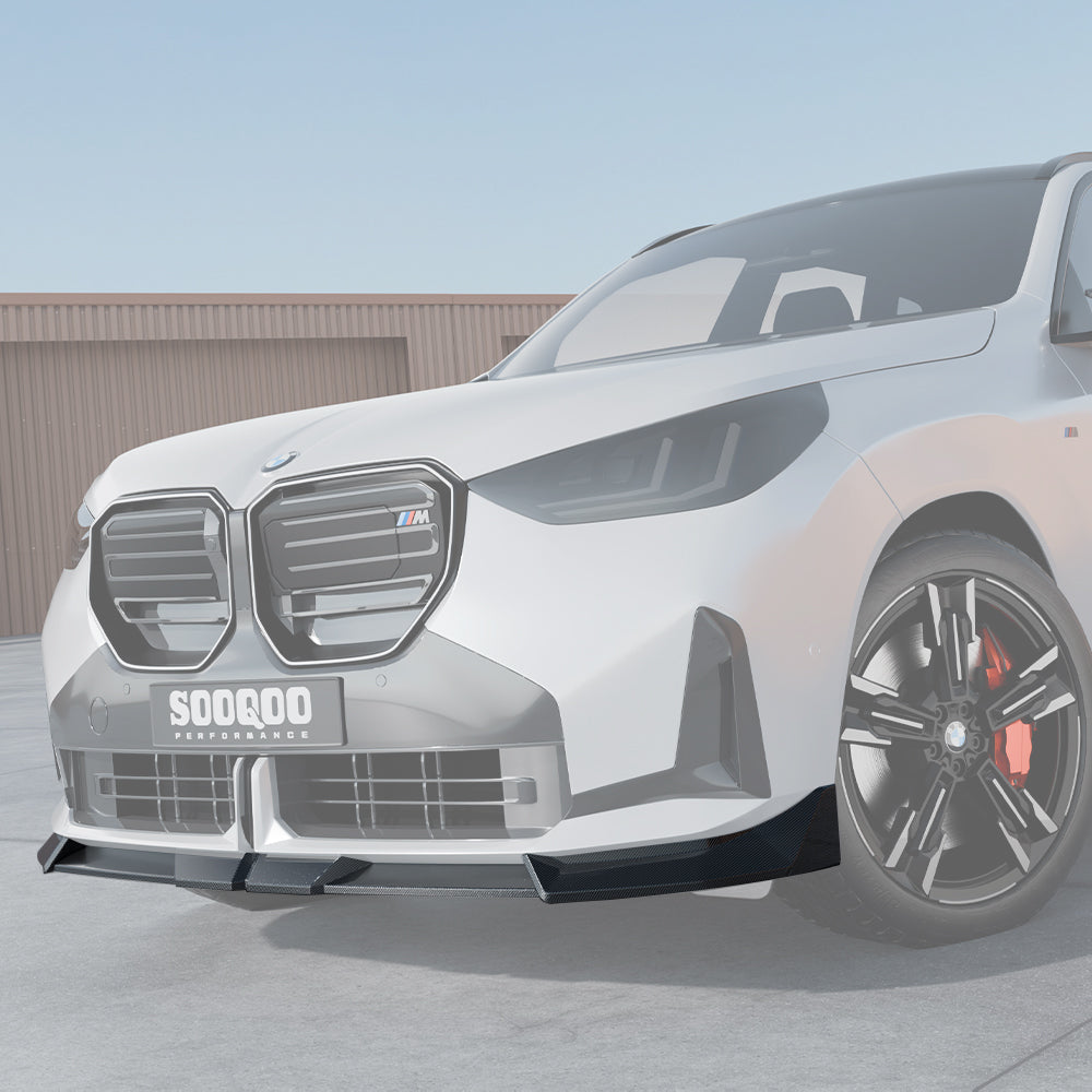 SooQoo BMW G45 X3 Front Splitter In Gloss Carbon Fibre
