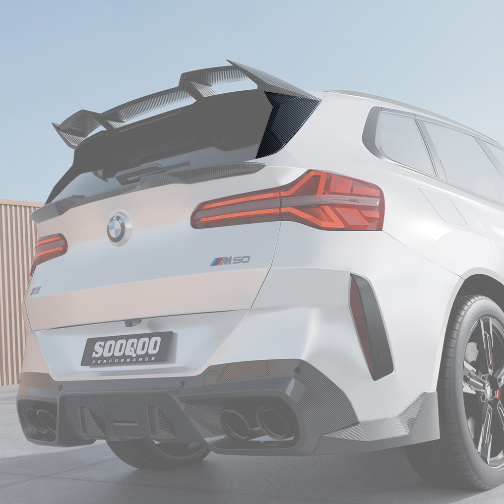 SooQoo BMW G45 X3 Rear Window Fins In Gloss Carbon Fibre