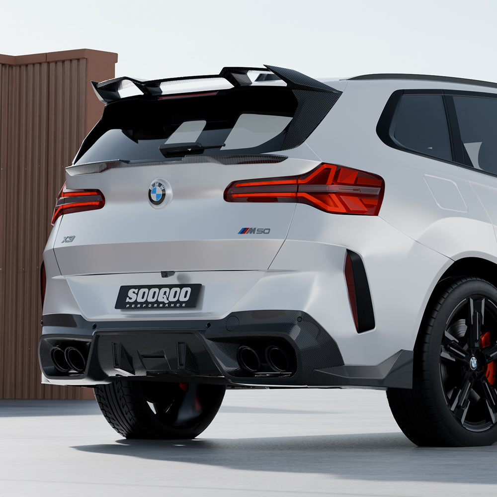 SooQoo BMW G45 X3 Mid Rear Spoiler In Gloss Carbon Fibre