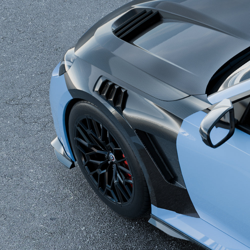 SooQoo BMW M2 G87 Side Fenders In Gloss Carbon Fibre