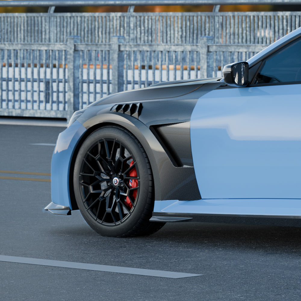 SooQoo BMW M2 G87 Side Fenders In Gloss Carbon Fibre