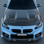SooQoo BMW M2 G87 Vented Hood In Gloss Carbon Fibre