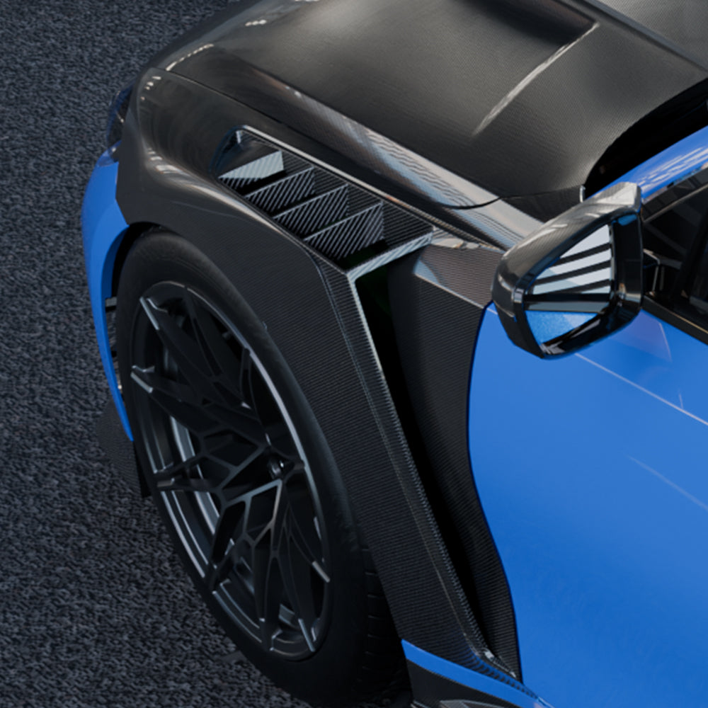 SooQoo BMW M3 G80 Side Fenders In Gloss Carbon Fibre