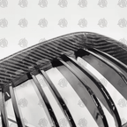 E82/E88 1 Series Double Slot Kidney Grille Carbon Fibre