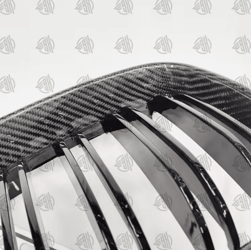 E82/E88 1 Series Double Slot Kidney Grille Carbon Fibre