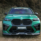 SooQoo BMW F95 X5M LCI Front Splitter In Gloss Carbon Fibre