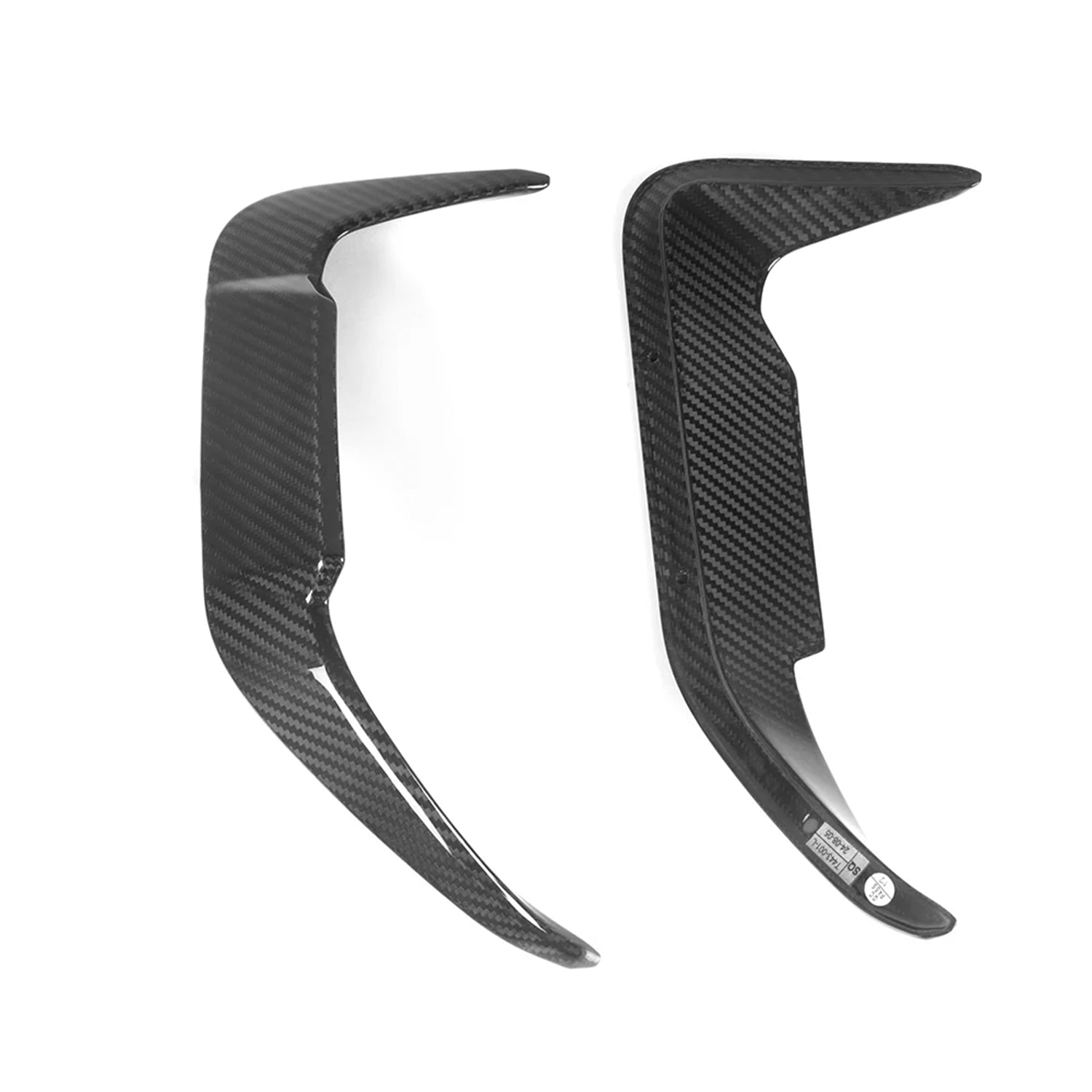 SooQoo BMW F95 X5M LCI Rear Bumper Trims In Gloss Carbon Fibre
