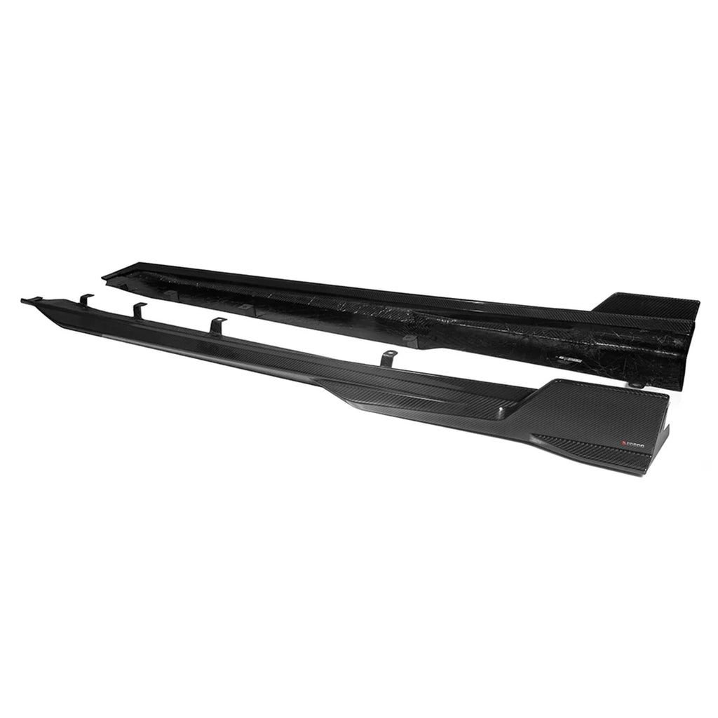 SooQoo BMW F95 X5M LCI Side Skirts In Gloss Carbon Fibre