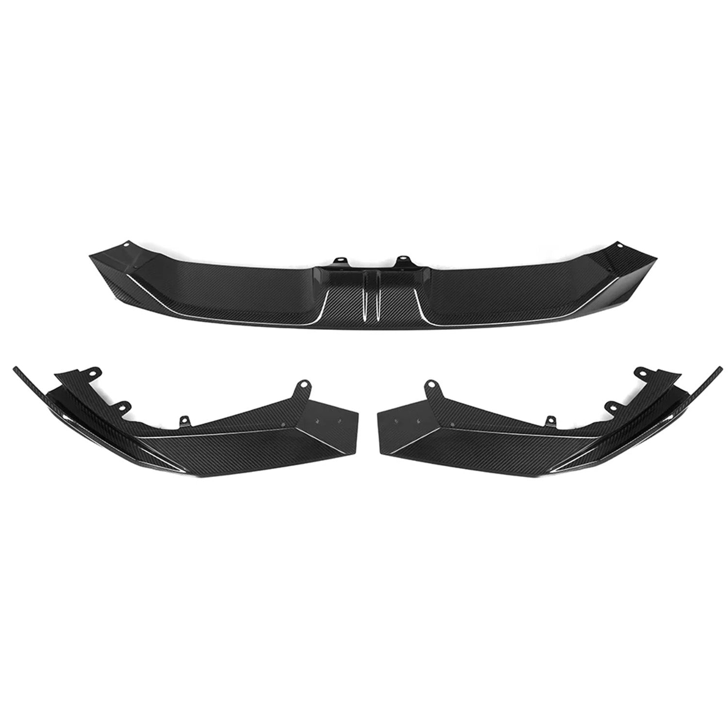 SooQoo BMW F96 X6M LCI Front Splitter In Gloss Carbon Fibre