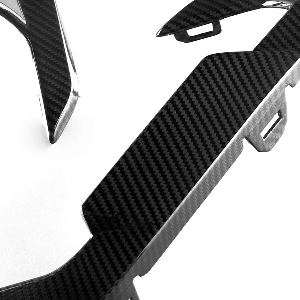 SooQoo BMW F96 X6M LCI Side Fender Trims In Gloss Carbon Fibre
