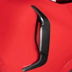 SooQoo BMW F96 X6M Rear Bumper Inserts In Gloss Carbon Fibre