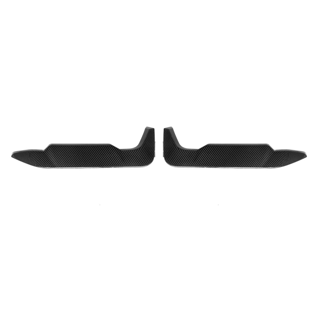 SooQoo BMW F96 X6M Rear Bumper Inserts In Gloss Carbon Fibre