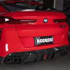 SooQoo BMW F96 X6M SQ-B Rear Diffuser With Brake Light In Gloss Carbon Fibre