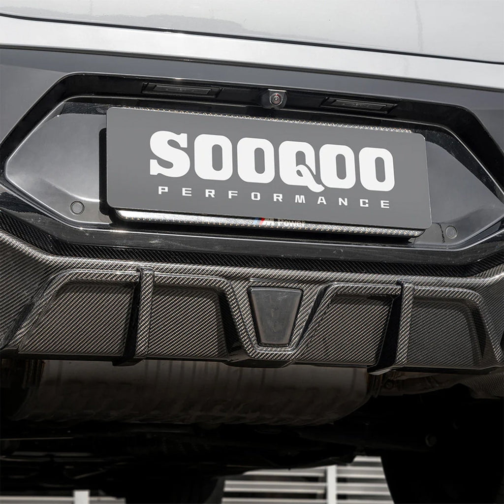 SooQoo BMW X3M F97 & X4M F98 LCI Rear Diffuser In Gloss Pre Preg Carbon Fibre (Facelift 2022+)