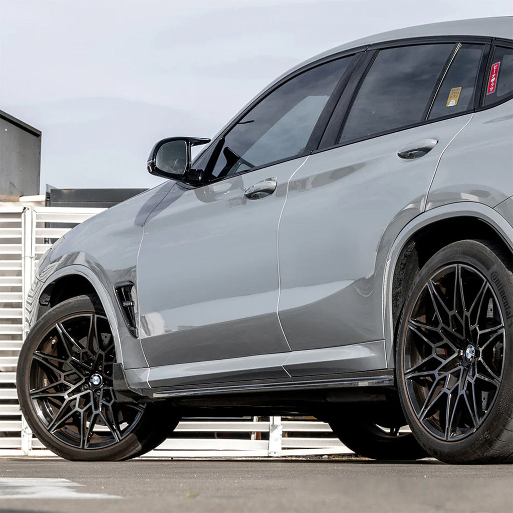 SooQoo BMW F97 X3M & F98 X4M SQ-B Side Skirts In Gloss Pre Preg Carbon Fibre