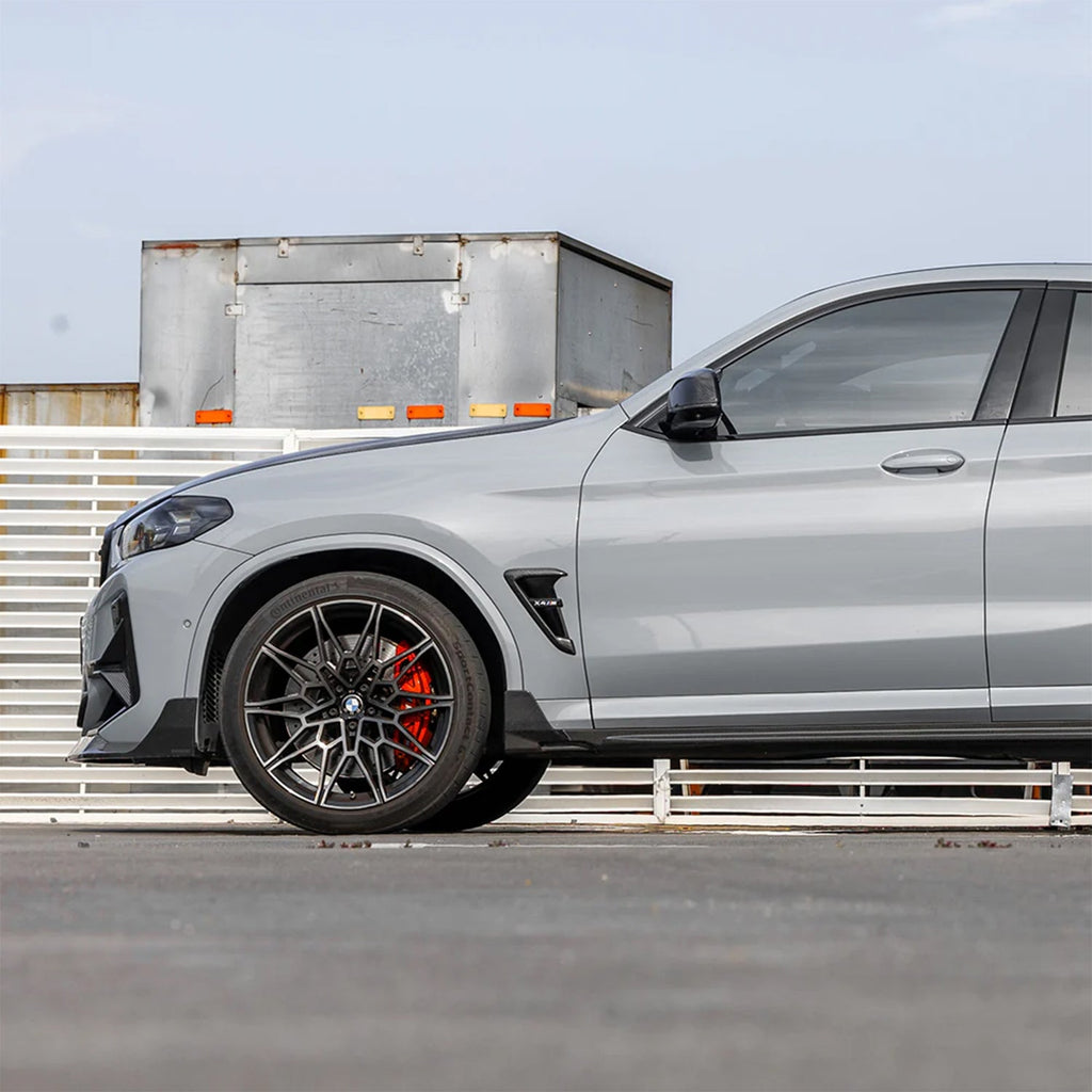 SooQoo BMW F97 X3M & F98 X4M SQ-B Side Skirts In Gloss Pre Preg Carbon Fibre