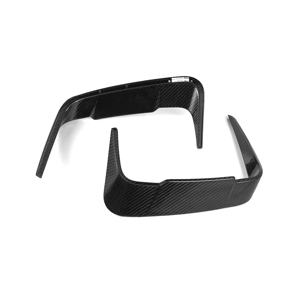 SooQoo BMW F93 M8 Gran Coupe Rear Bumper Inserts In Gloss Carbon Fibre