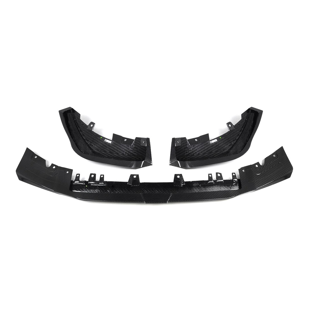 SooQoo BMW X3M F97 & X4M F98 LCI Front Splitter In Gloss Pre Preg Carbon Fibre (Facelift 2022+)
