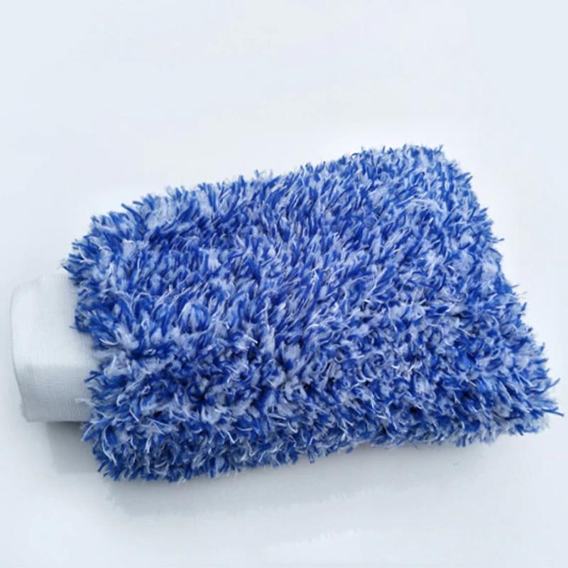 Wash Mitt Soft Cleaning Glove in Blue