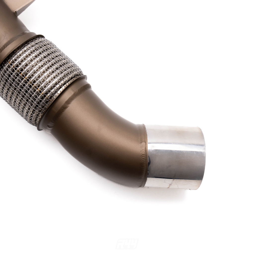 R44 BMW F Series B58 Ceramic Coated Exhaust Catless Downpipe (M140i, M240i, 340i, 440i, G30 540i & more)
