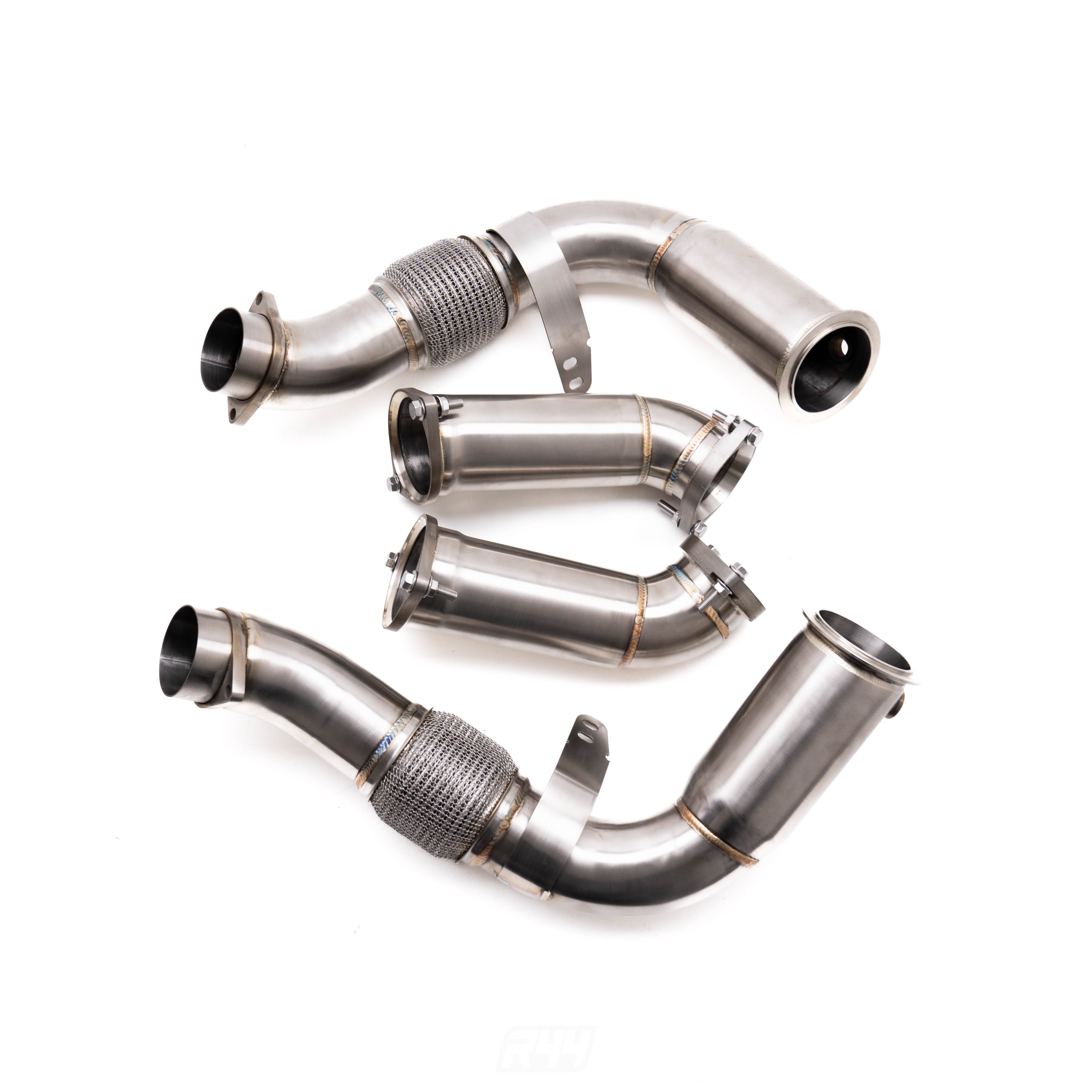R44 BMW G90 & G99 M5 S68 Primary & Secondary Exhaust Catless Downpipes ...