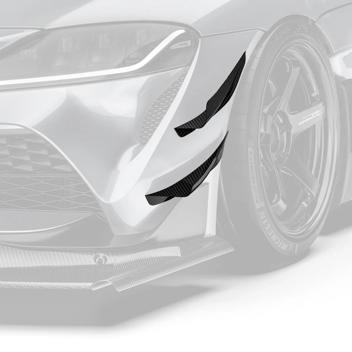 ADRO Racing Division Toyota GR Supra ARD Prepreg Canards (Stock Bumper)