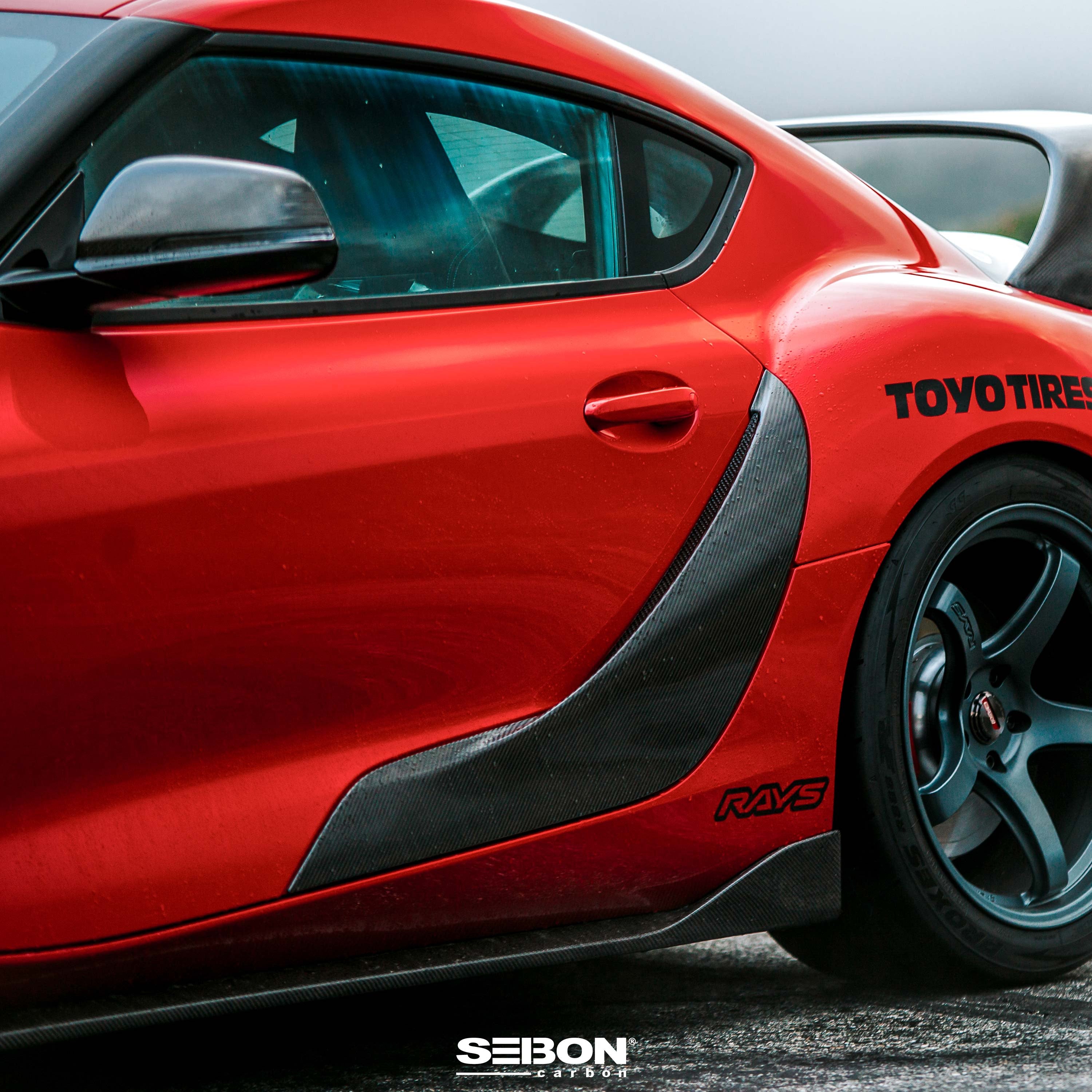 Seibon OE-Style Carbon Fiber Door Garnish - 2020-2024 Toyota GR Supra