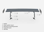 BMW - G82 - M4 - CARBON SPOILER WITH EXTERNAL BRACKETS UPRIGHTS + LED