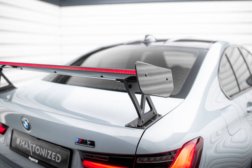 BMW - M3 G80 / M340I G20 / 3 M-PACK G20 / 3 STANDARD G20 - CARBON SPOILER WITH EXTERNAL BRACKETS UPRIGHTS + LED