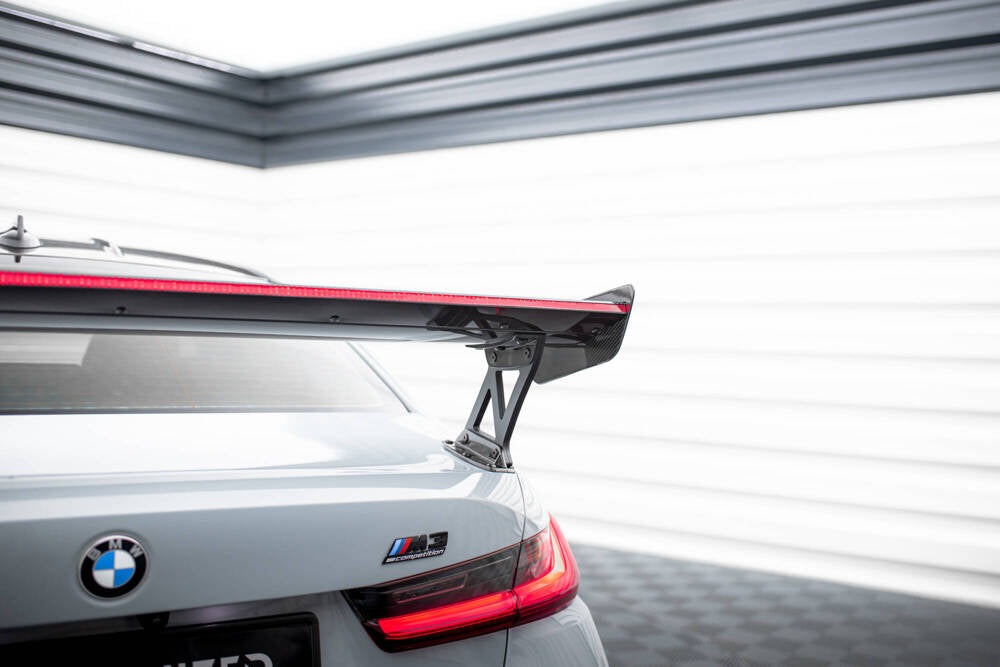 BMW - M3 G80 / M340I G20 / 3 M-PACK G20 / 3 STANDARD G20 - CARBON SPOILER WITH EXTERNAL BRACKETS UPRIGHTS + LED