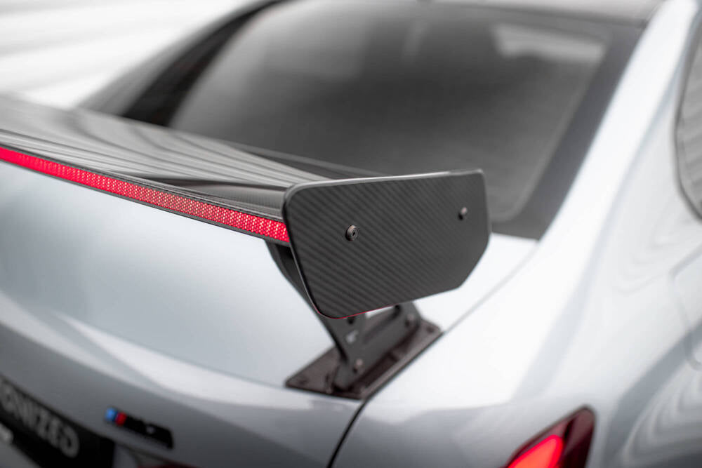 BMW - M3 G80 / M340I G20 / 3 M-PACK G20 / 3 STANDARD G20 - CARBON SPOILER WITH EXTERNAL BRACKETS UPRIGHTS + LED