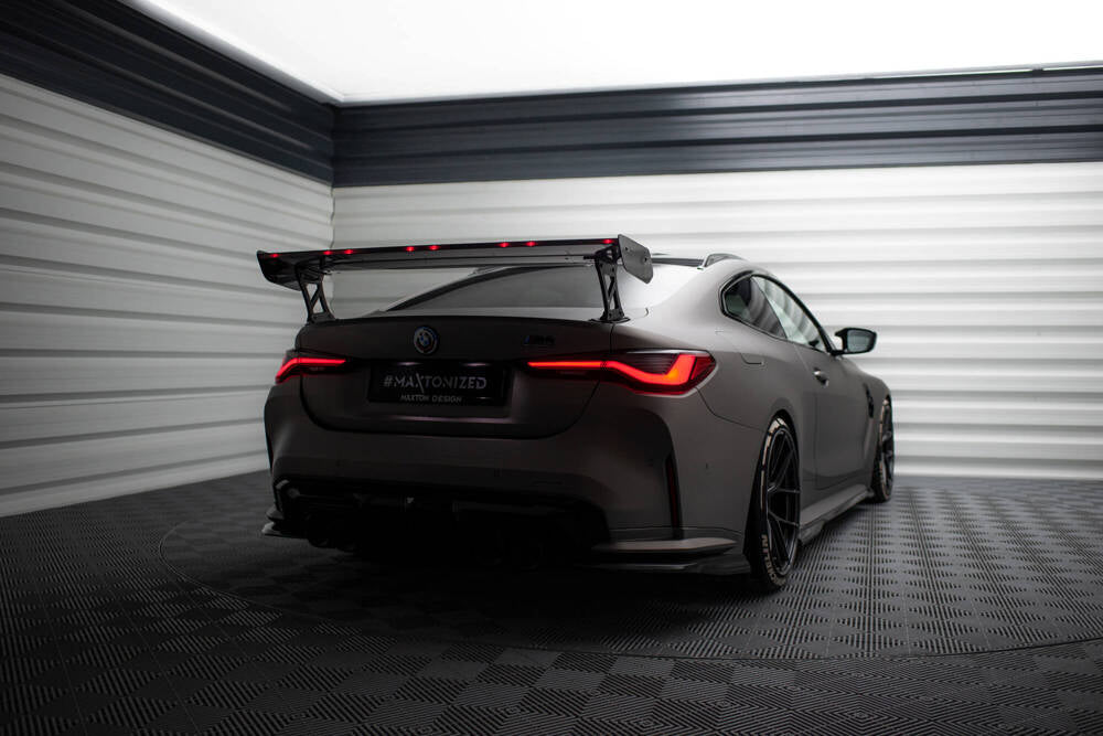 BMW - G82 - M4 - CARBON SPOILER WITH EXTERNAL BRACKETS UPRIGHTS + LED