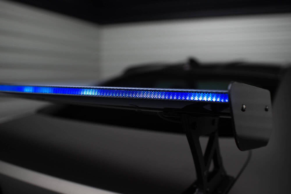 BMW - G82 - M4 - CARBON SPOILER WITH EXTERNAL BRACKETS UPRIGHTS + LED