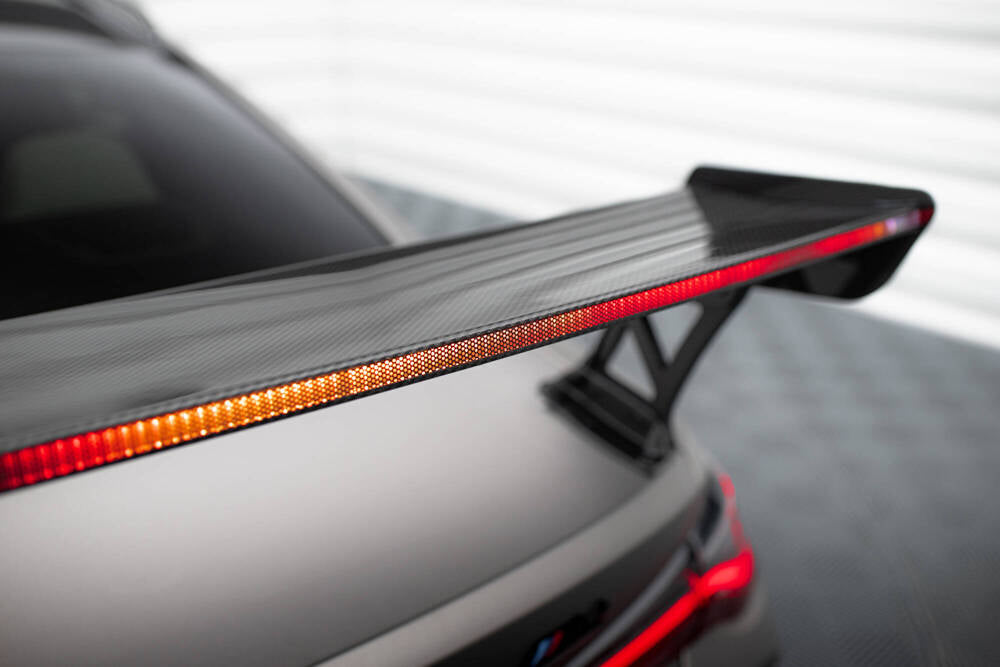 BMW - G82 - M4 - CARBON SPOILER WITH EXTERNAL BRACKETS UPRIGHTS + LED