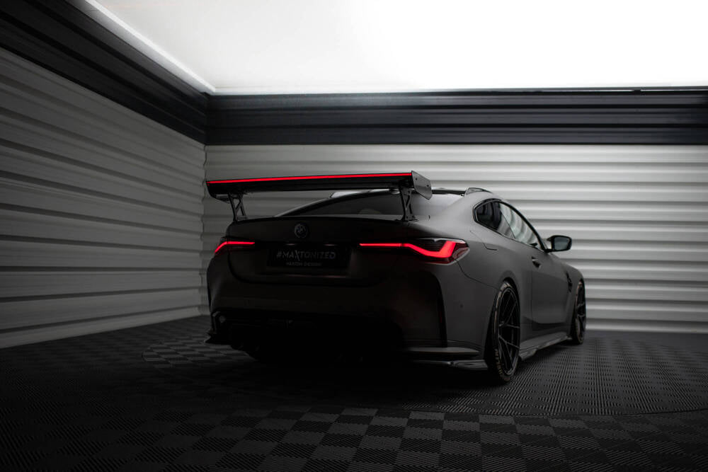 BMW - G82 - M4 - CARBON SPOILER WITH EXTERNAL BRACKETS UPRIGHTS + LED